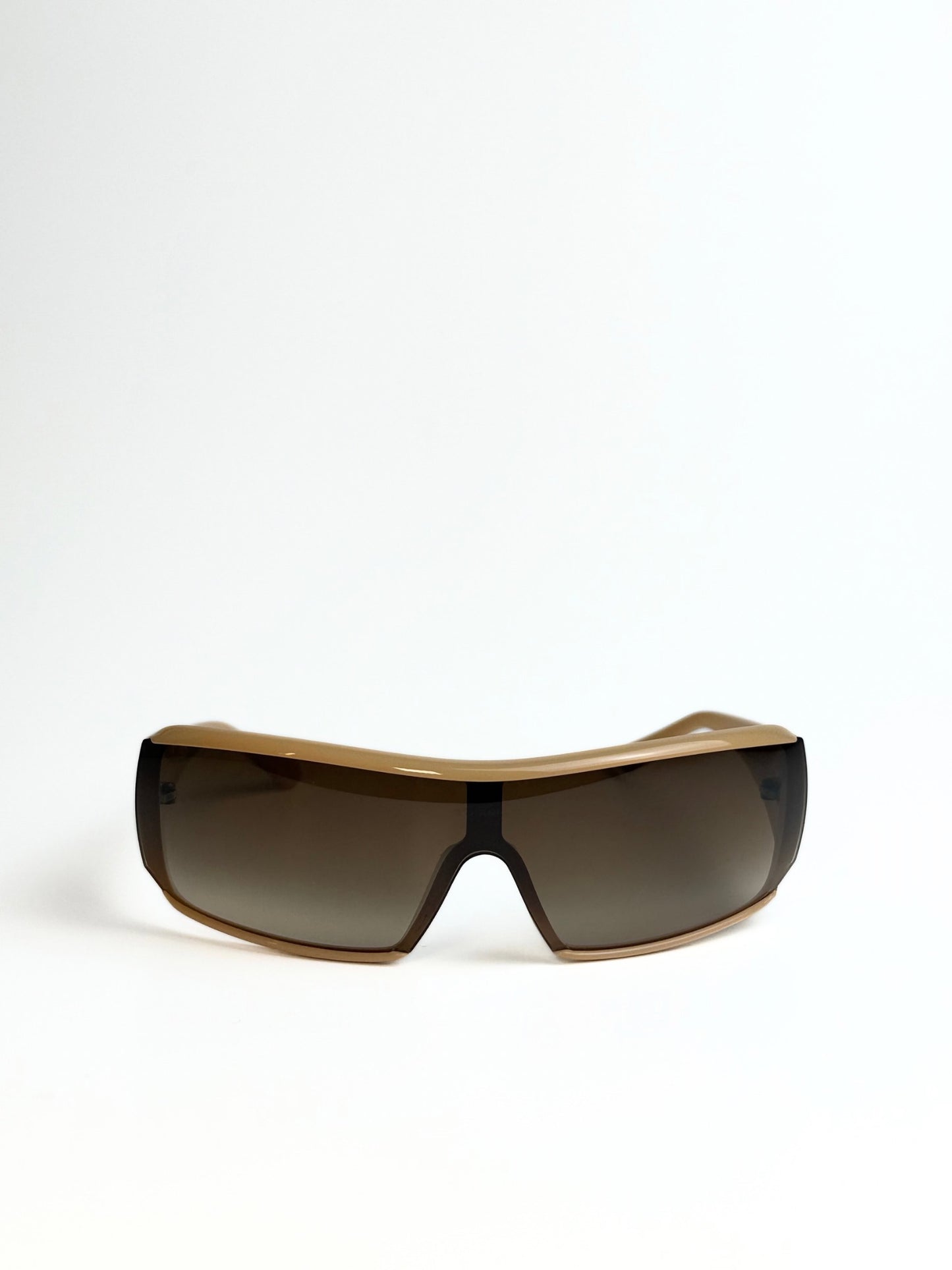 Vintage Chanel Shield Sunglasses Nude 5103 C710/13 with Case