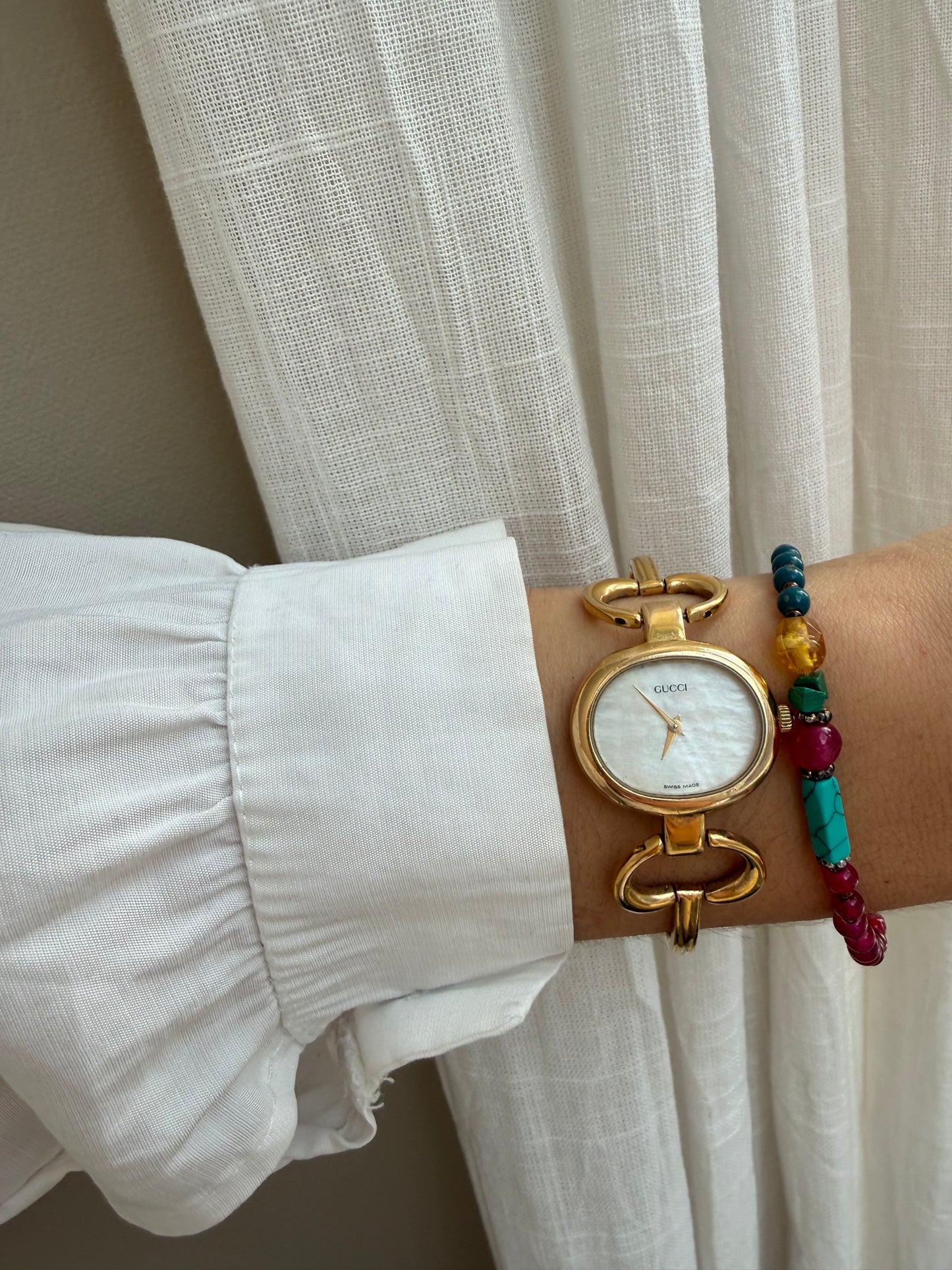Vintage Gucci Swiss Made Gold-Tone Bangle Watch