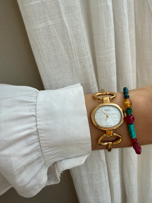 Vintage Gucci Swiss Made Gold-Tone Bangle Watch