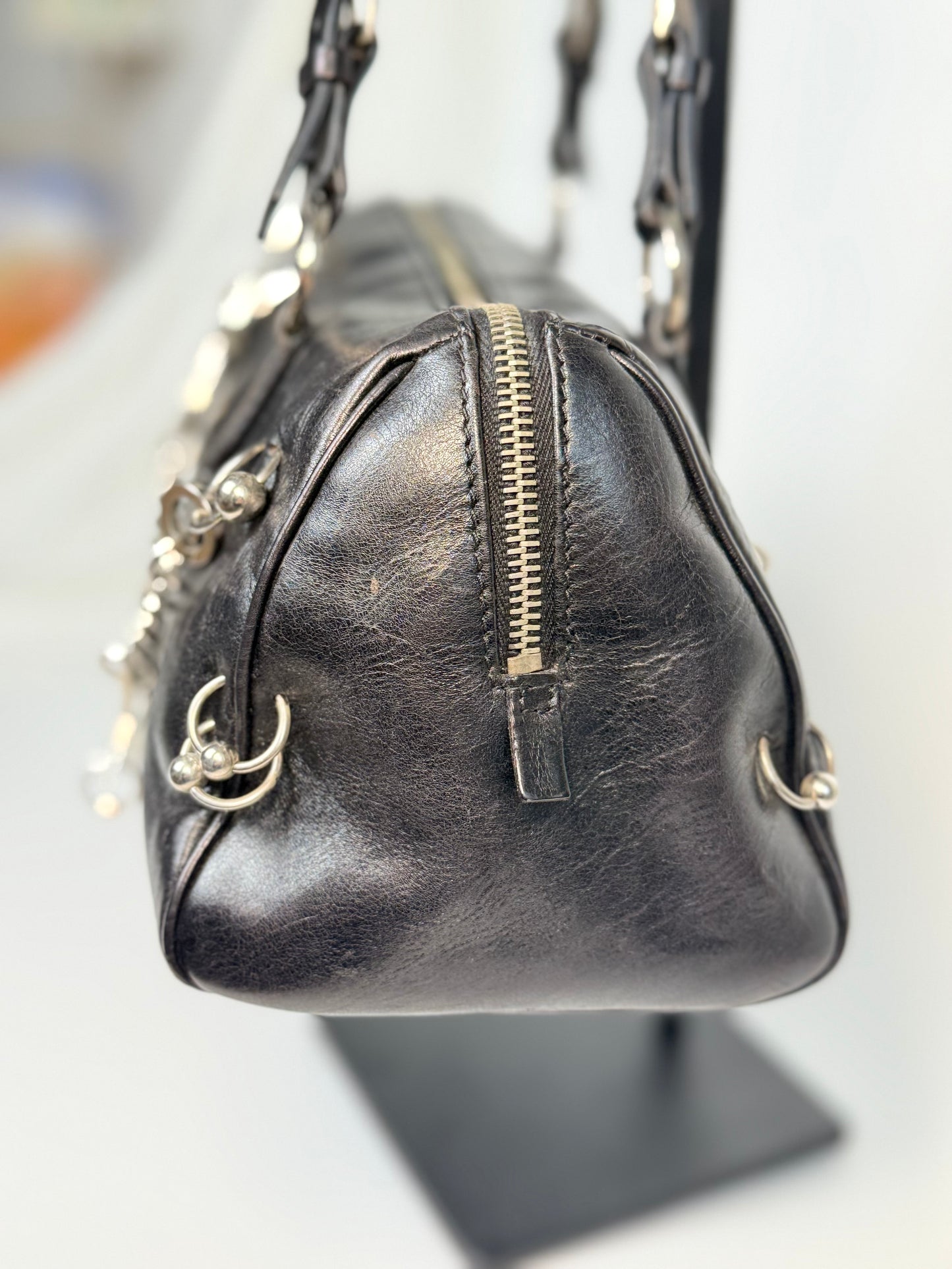 Vintage Christian Dior Hardcore Pierced Boston Bag