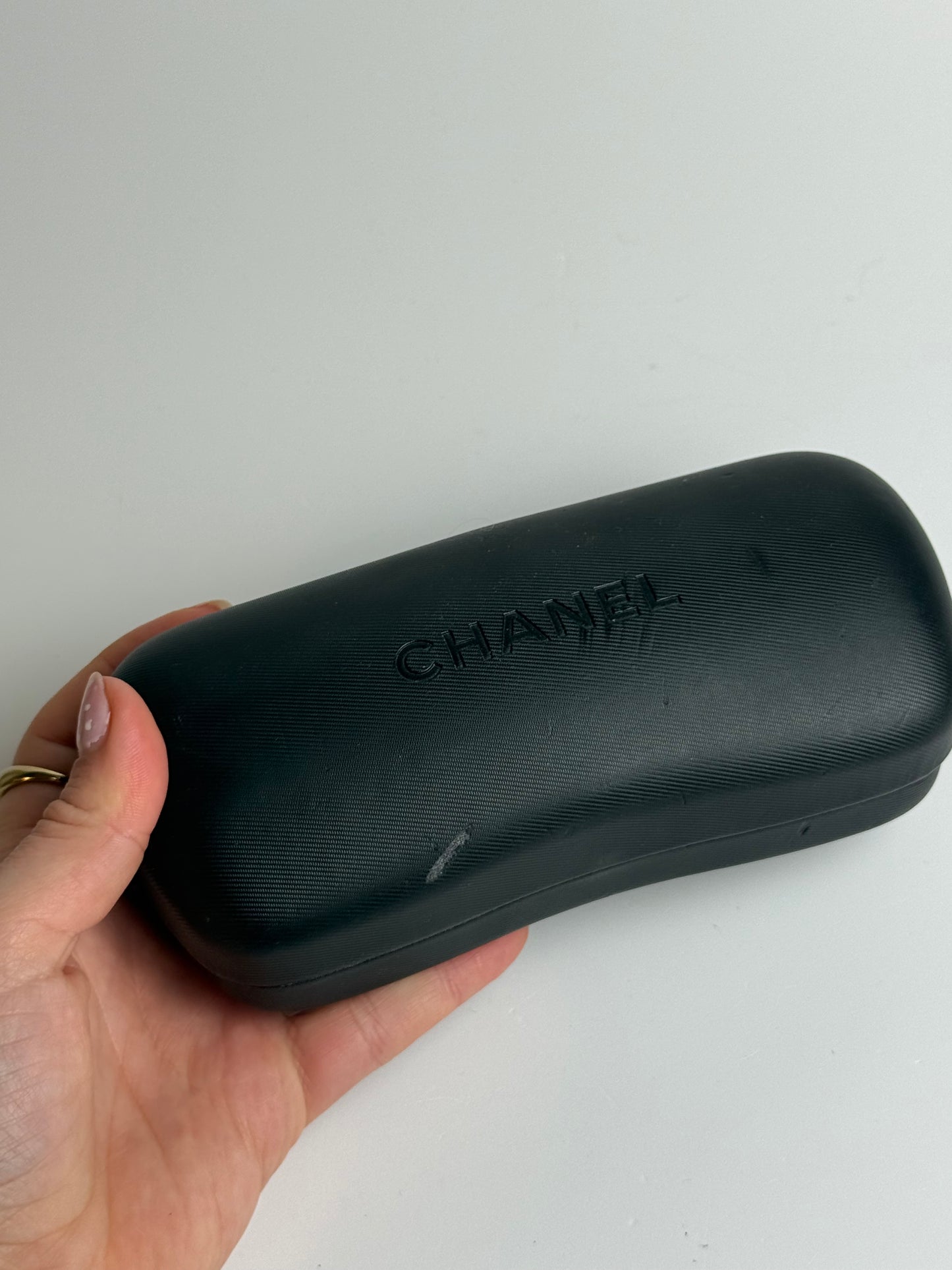 Vintage Chanel Shield Sunglasses Nude 5103 C710/13 with Case