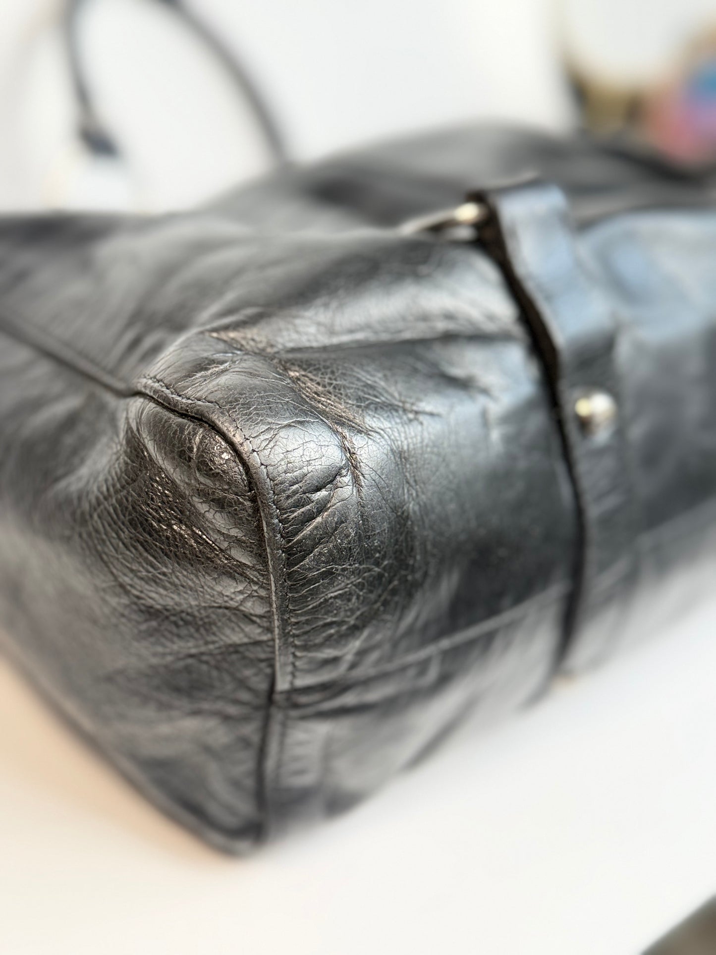 Vintage Miu Miu Vitello leather shopper