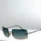 CHANEL Rimless Sunglasses with Rhinestone CC Logo