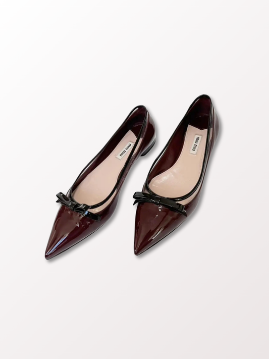 Miu Miu Lackleder Ballerinas 38