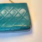 Chanel Mini Camellia Flap Bag in Turquoise Leather