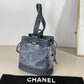 Chanel Sequin Denim Bucket Bag
