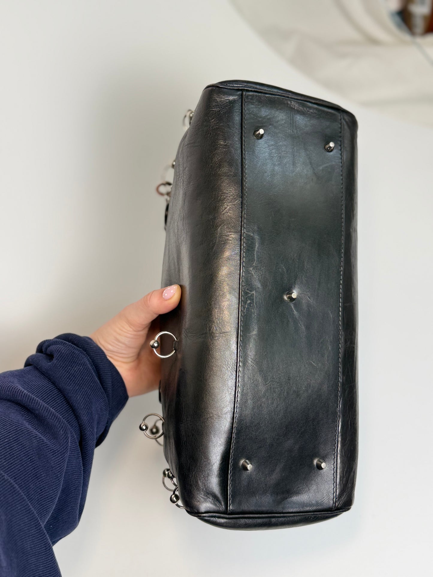 Vintage Christian Dior Hardcore Pierced Boston Bag