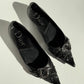 Dior flats black pointed toe 37,5