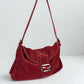 Fendi Mamma Baguette red corduroy