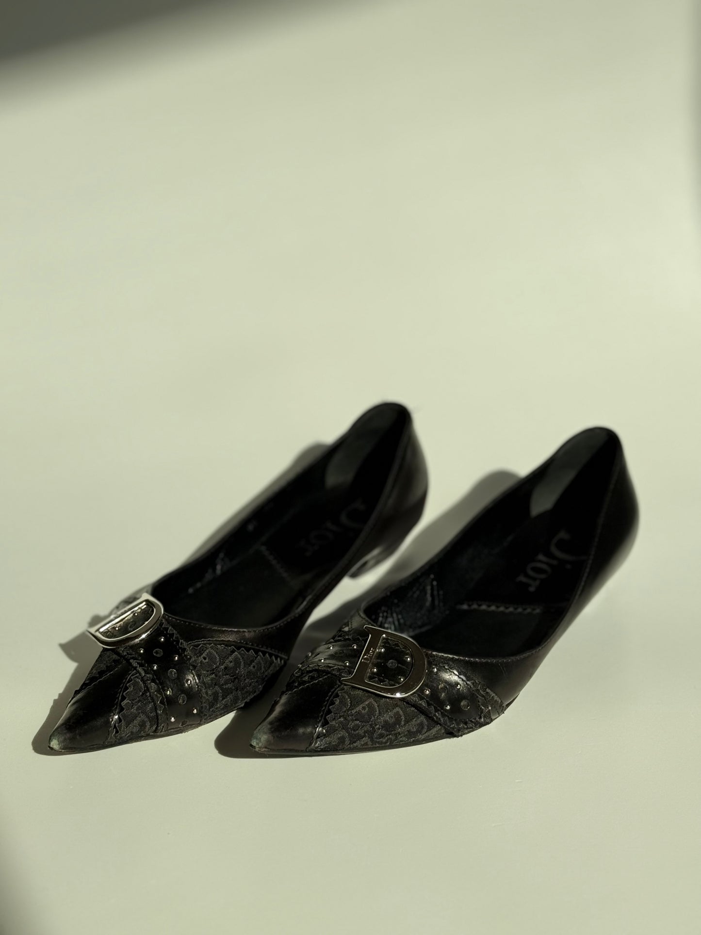 Dior flats black pointed toe 37,5