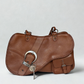 Vintage Christian Dior Gaucho bag brown grained leather