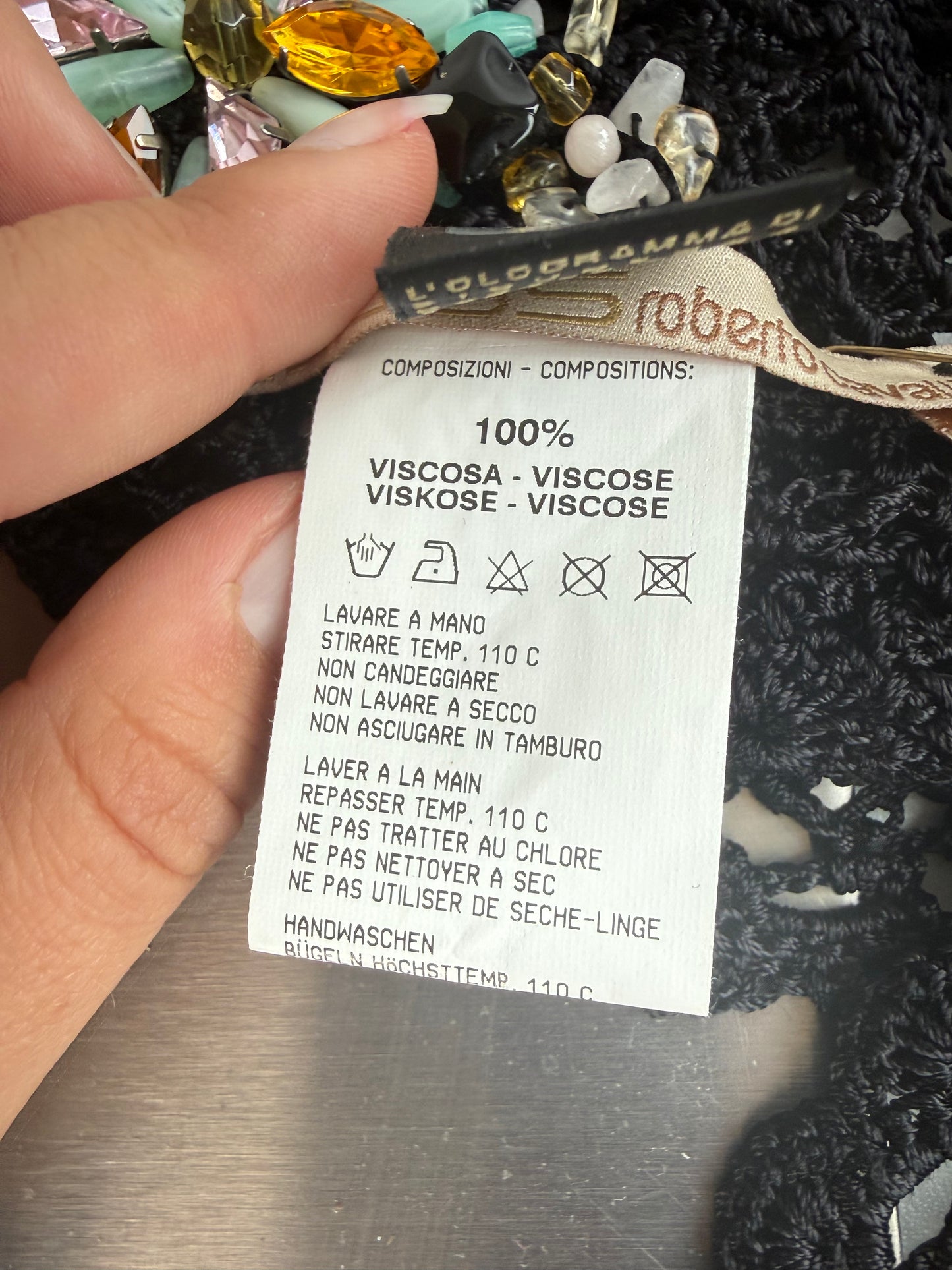 Roberto Cavalli Class Embellished Crochet Bolero – New with Tags