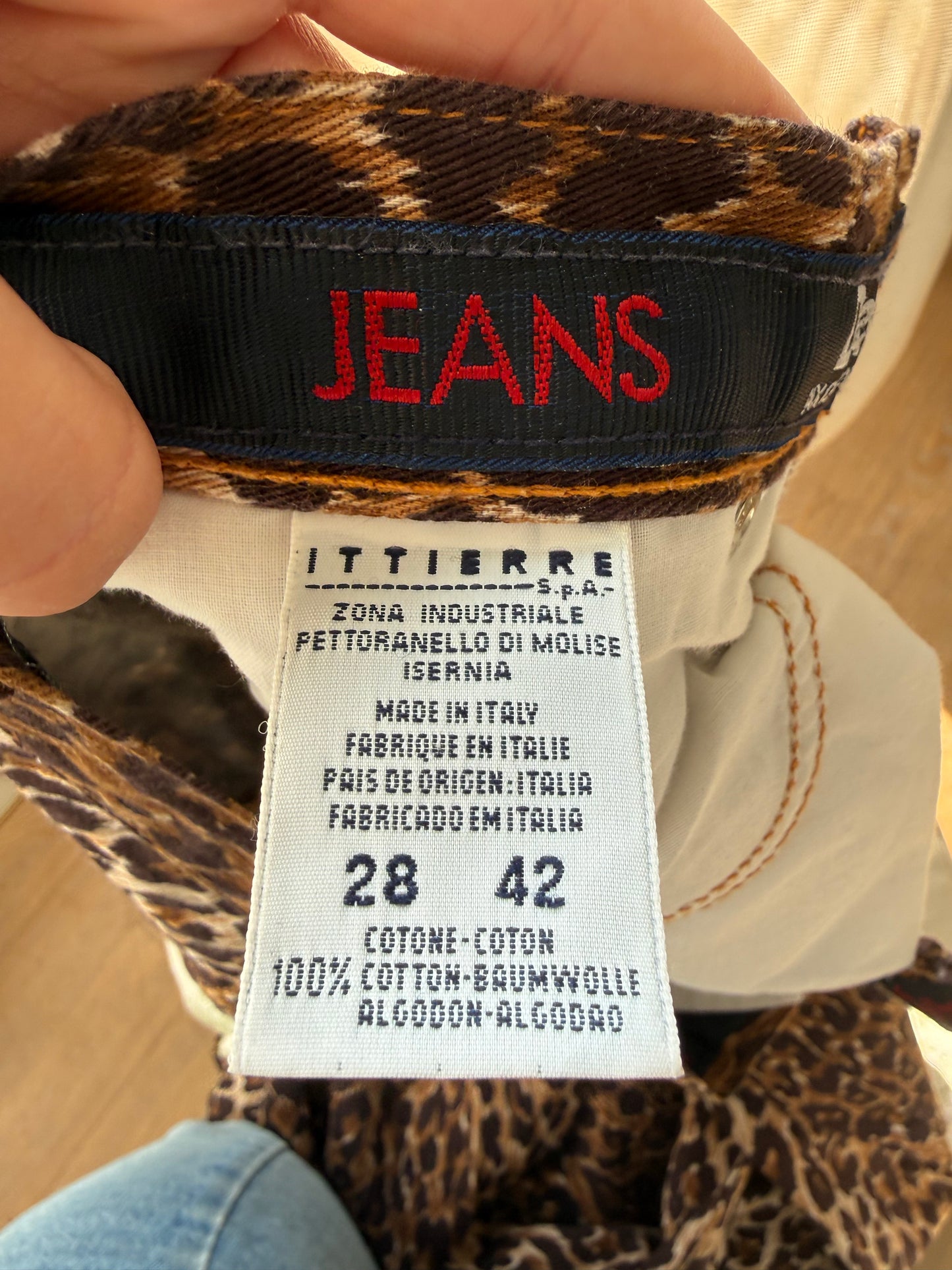 Vintage D&G Leopard wide Jeans – Size W28 / IT 42