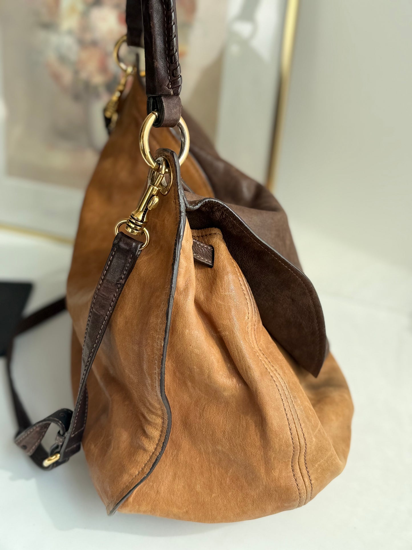 Vintage Miu Miu Vitello hobo handbag