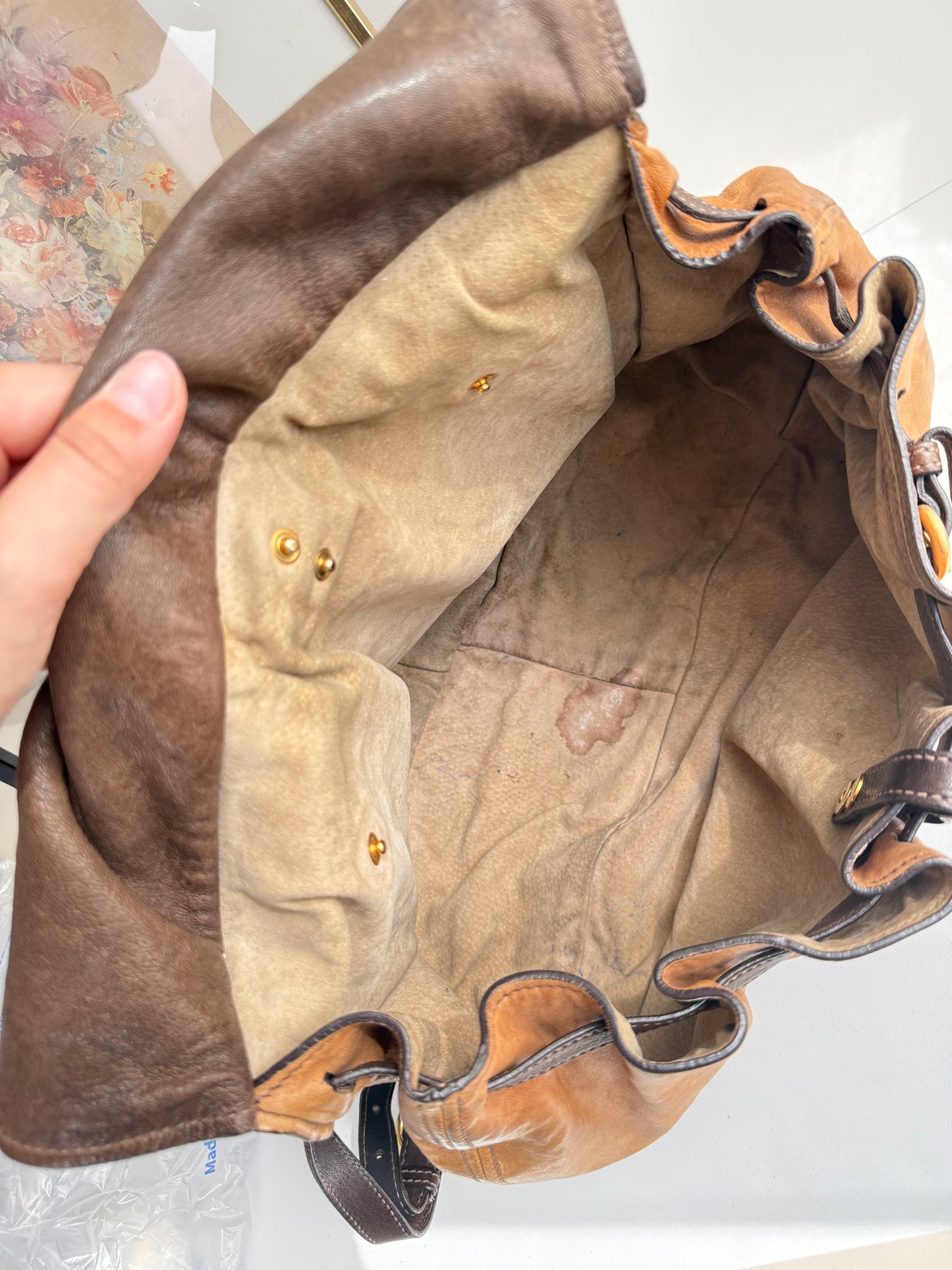 Vintage Miu Miu Vitello hobo handbag