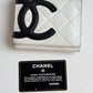 Vintage Chanel Cambon Wallet – White / Black