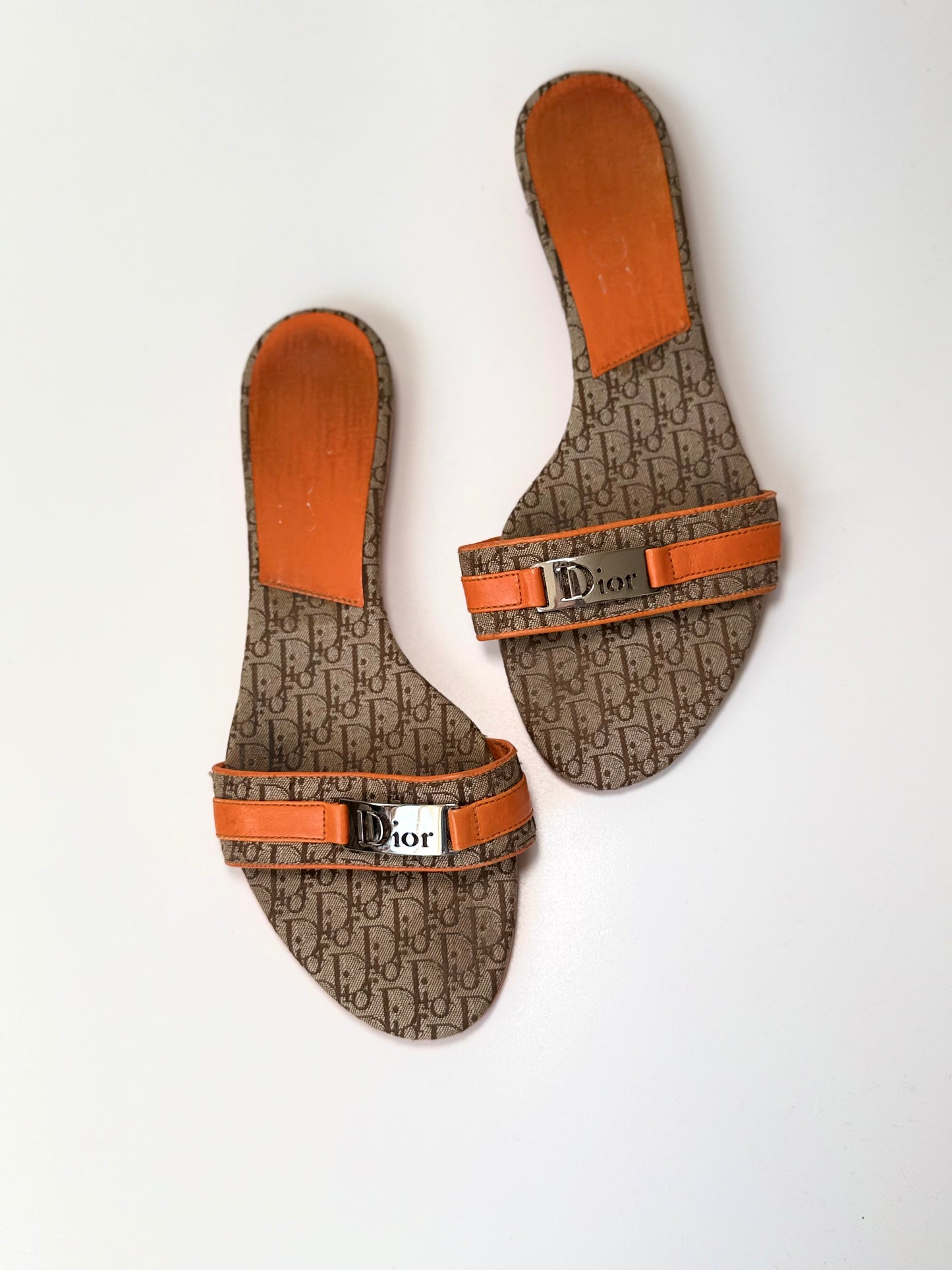 Vintage Dior Sandalen – Oblique Monogram – Größe 38,5