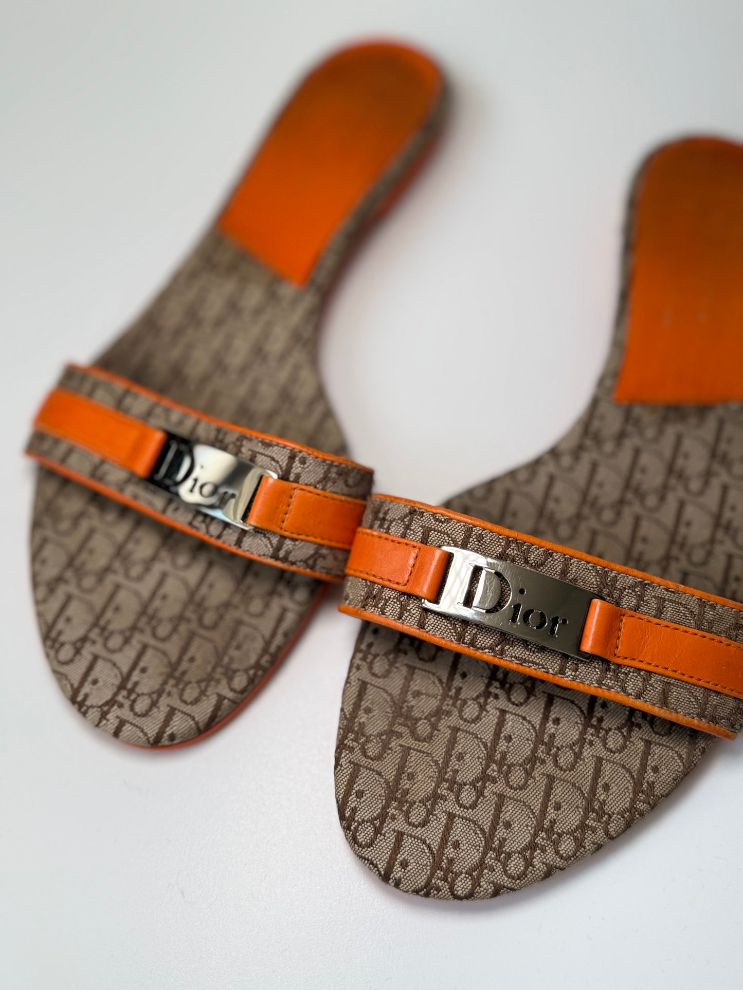 Vintage Dior Sandalen – Oblique Monogram – Größe 38,5