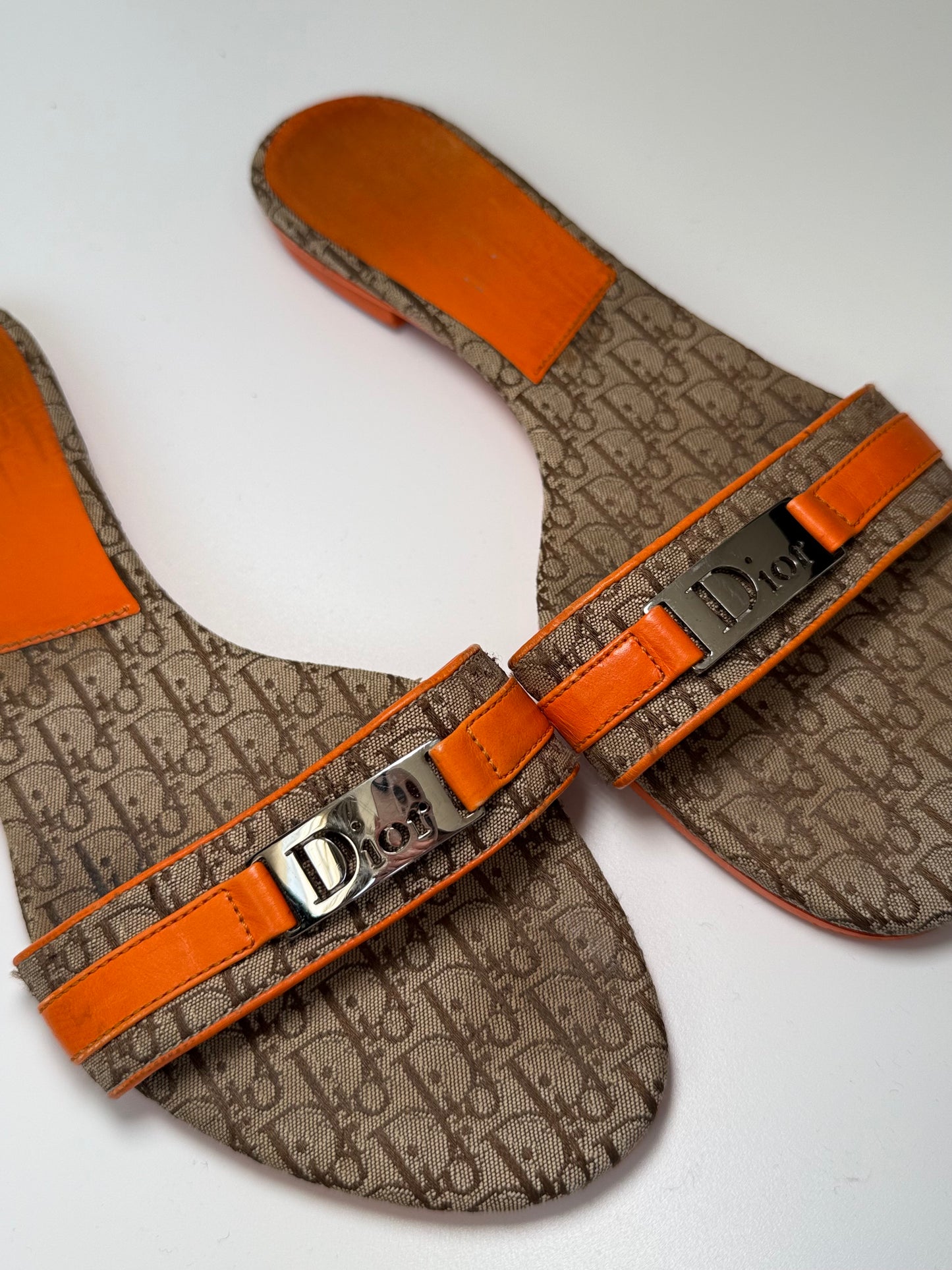 Vintage Dior Sandalen – Oblique Monogram – Größe 38,5