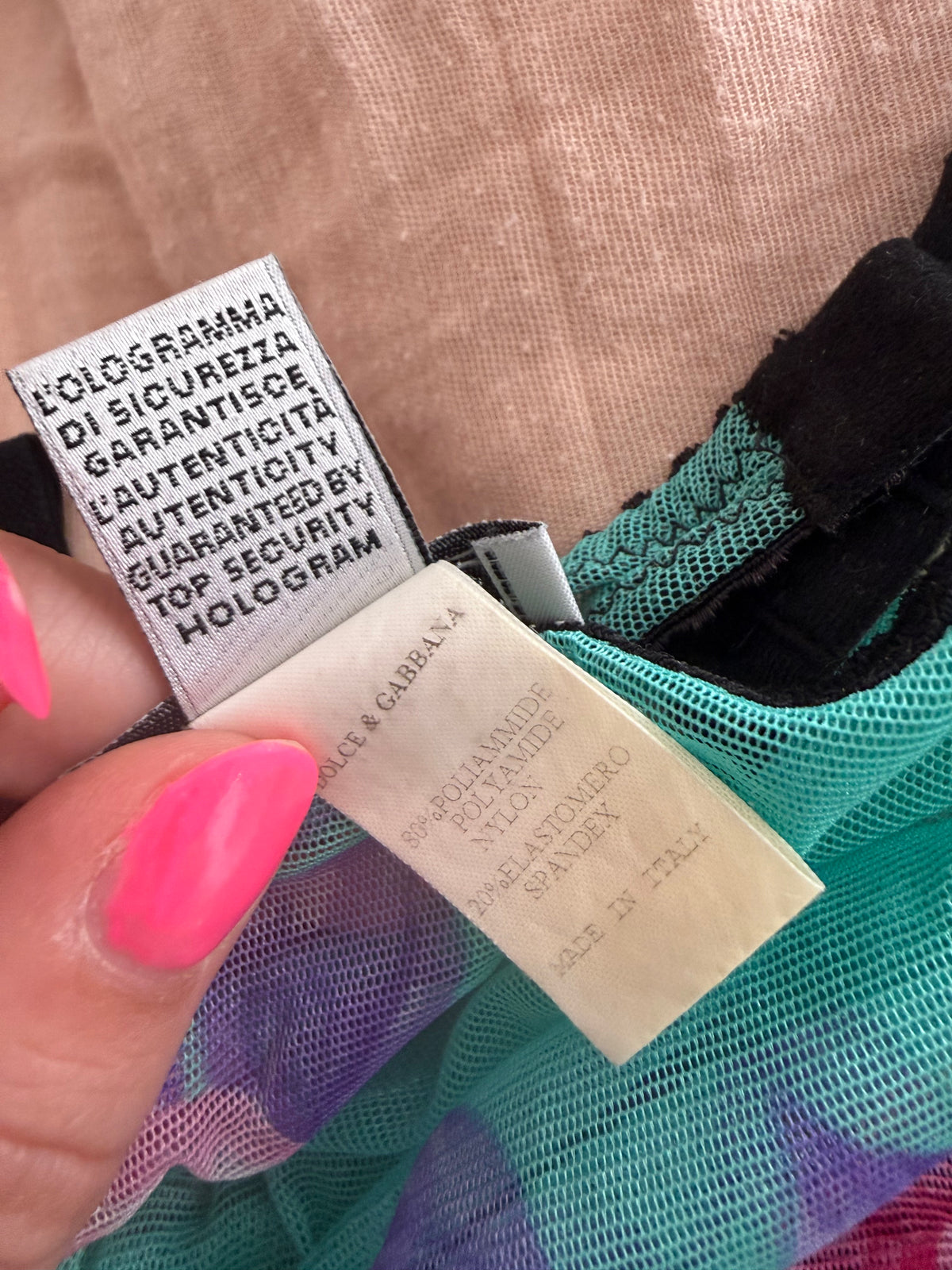 Vintage Dolce & Gabbana Negligée Dress Turquoise