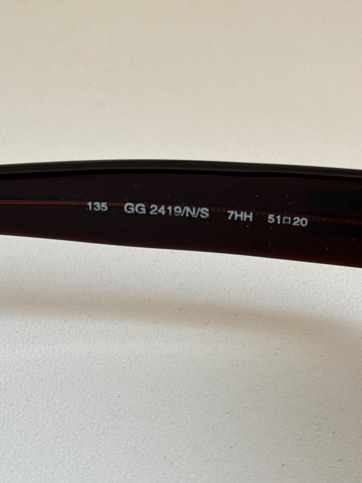 Vintage Gucci Oval Sunglasses Brown Gold G Logo GG2419