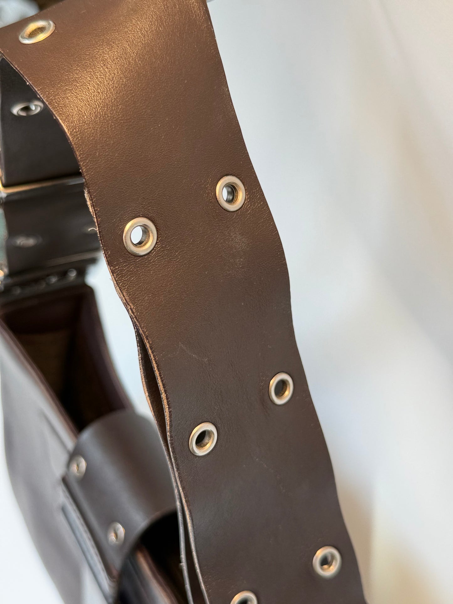 Dior 'Columbus' Shoulder Bag in Brown Leather with Silver Hardware