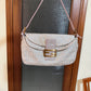 Vintage Fendi Baguette Bag Pink Zucca Silver Metallic Rose Gold Hardware
