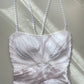Festliches Top mit Perlen  (M)