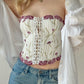 Schönes Bandeau Corset Top Floral S/M