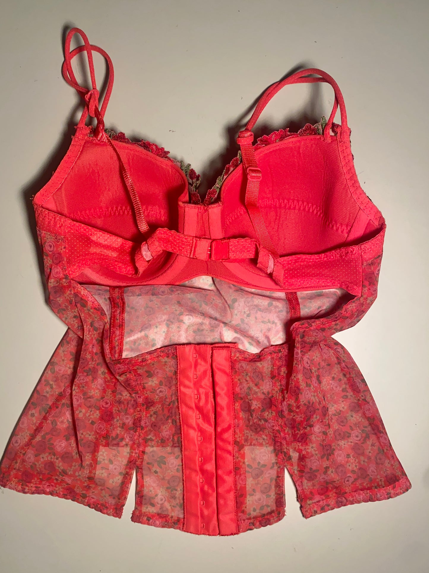 Lingerie Top mit Blumen Stickerei