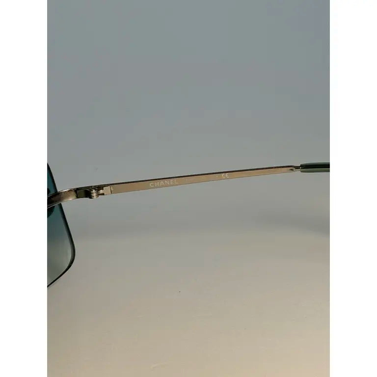 CHANEL Rimless Sunglasses with Rhinestone CC Logo