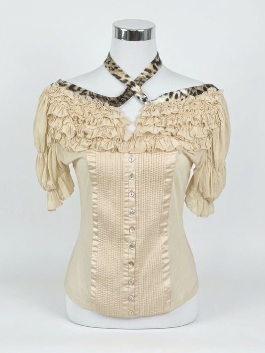 Vintage Off-Shoulder Just Cavalli Blouse
