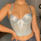 Vintage Korsett Babyblau 75B