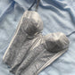 Vintage Korsett mit Spitze 75D Flieder