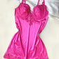 Pinkes Satin Kleidchen