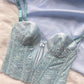 Vintage Korsett Babyblau 75B