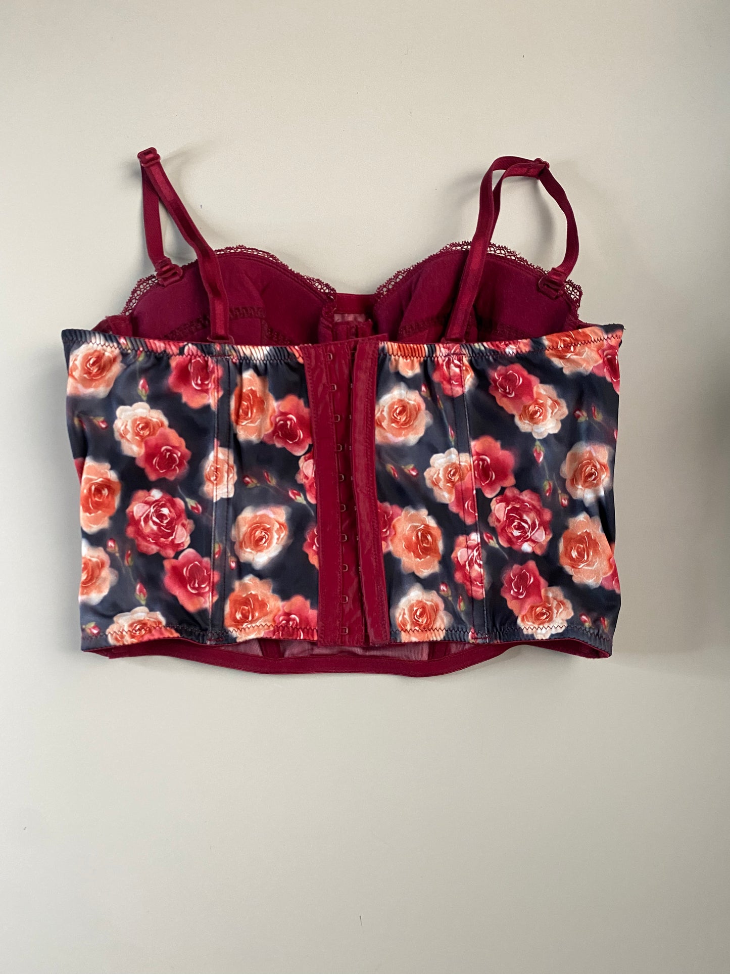 Corset Top mit Blumen Print (75B)