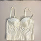 Vintage Korsett Creme Weiß