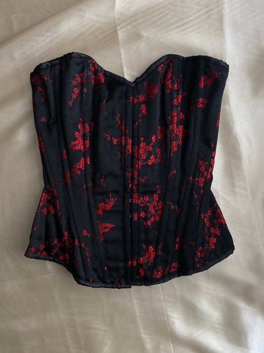 Korsett mit floralem Print, Größe S