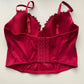Rotes Corset Top mit Stickerei 85C