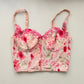 Kurzes Corset Top in Rosa 75B