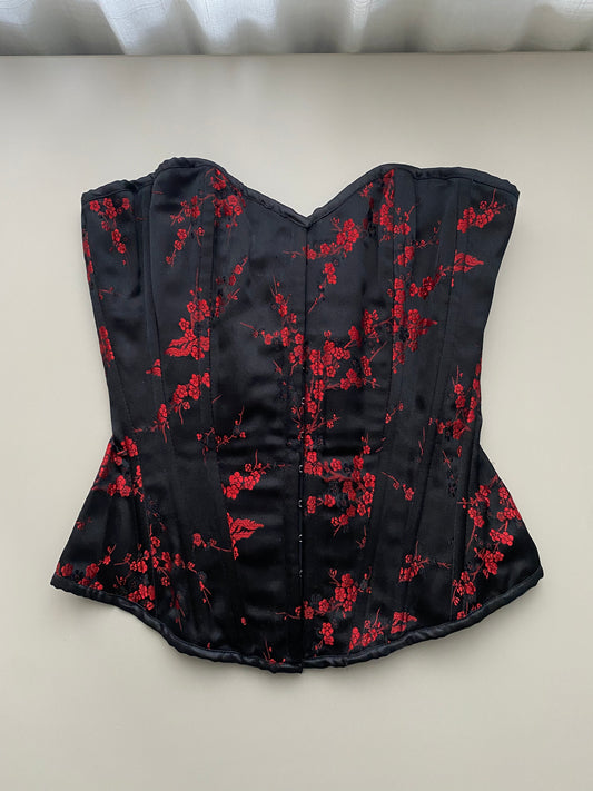 Korsett mit floralem Print, Größe S