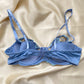 Vintage BH Blau mit gelben Details 75B