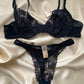 Neues BH-Set Schwarz mit String 85B