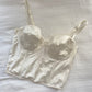 Korsett Satin weiß Größe 80B