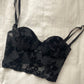 Vintage Korsett mit Samt und Glitzer Details 75 A-B