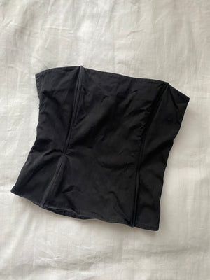 Korsett Trägerlos Schwarz XS