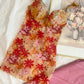 Vintage Kleidchen mit Blumen Muster petite XS-S