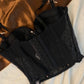 Vintage Korsett schwarz mit rosa Details und Spitze 75B