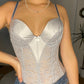 Vintage Korsett mit Spitze 75D Flieder
